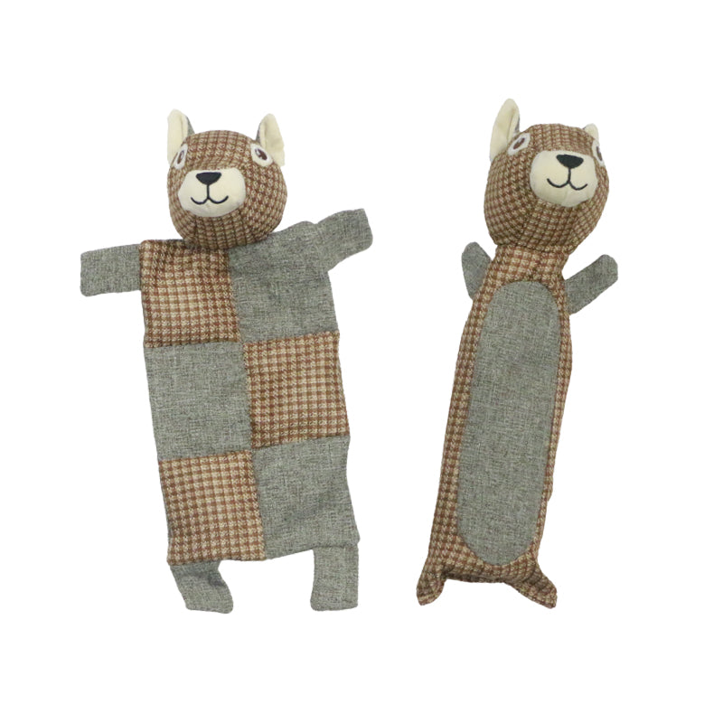 Stuffed animals bone chew squeak interactive dog plush toy pet gift set - 2pcs