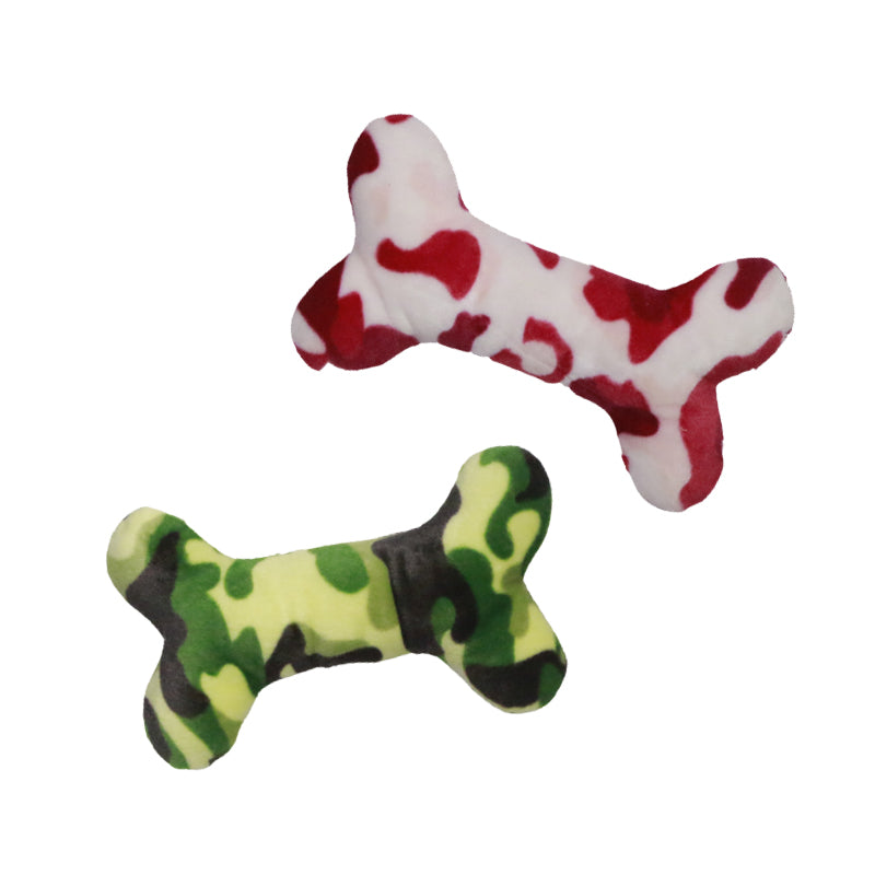 Stuffed animals bone chew squeak interactive dog plush toy pet gift set - 2pcs