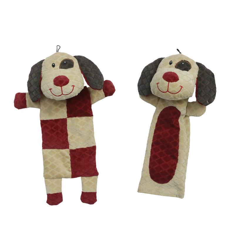 Christmas Pet Plush Chew Squeak Interactive Toy Bear Reindeer Penguin Dog Gift set - 2pcs