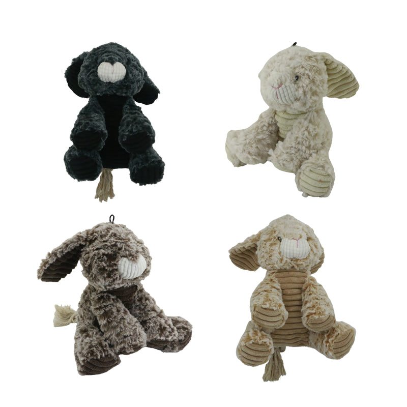 Stuffed animals rope chew squeak interactive dog plush toy pet gift set - 4pcs