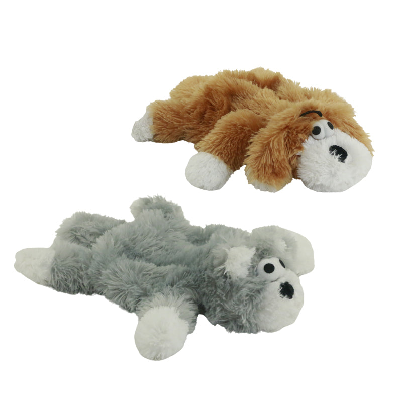 Stuffed animals  bone  chew squeak interactive dog plush toy pet gift set - 2pcs