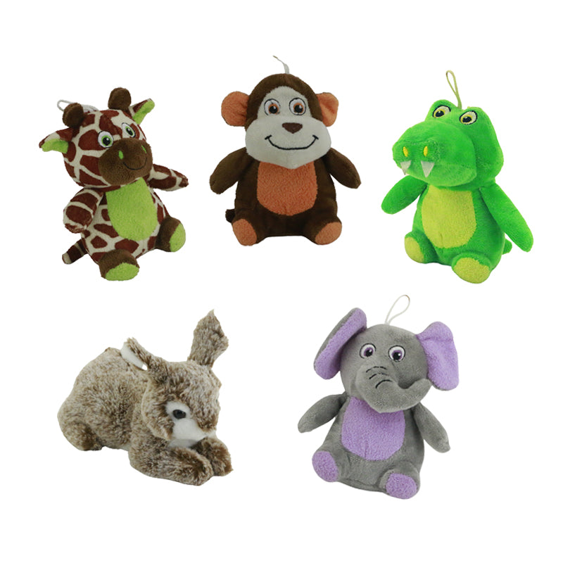 Stuffed animals rope chew squeak interactive dog plush toy pet gift - 5pcs