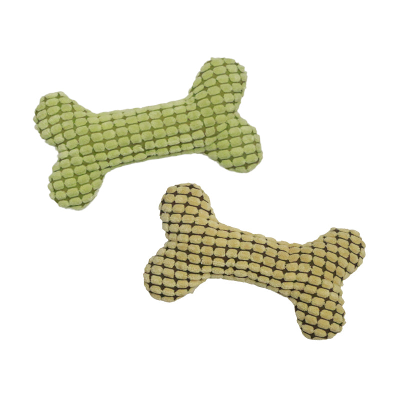 Stuffed animals  bone  chew squeak interactive dog plush toy pet gift set - 2pcs