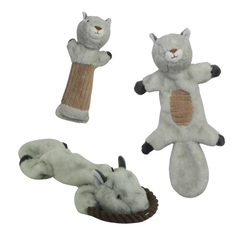 Stuffed animals chew squeak interactive dog plush toy pet gift set - 3pcs