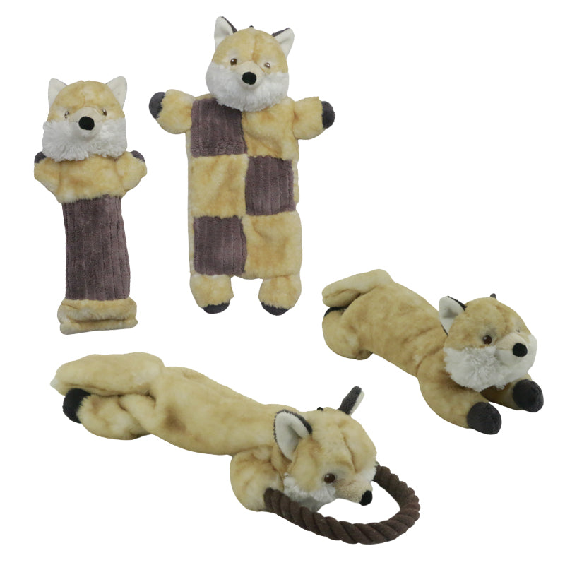 Stuffed animals rope chew squeak interactive dog plush toy pet gift set - 4pcs