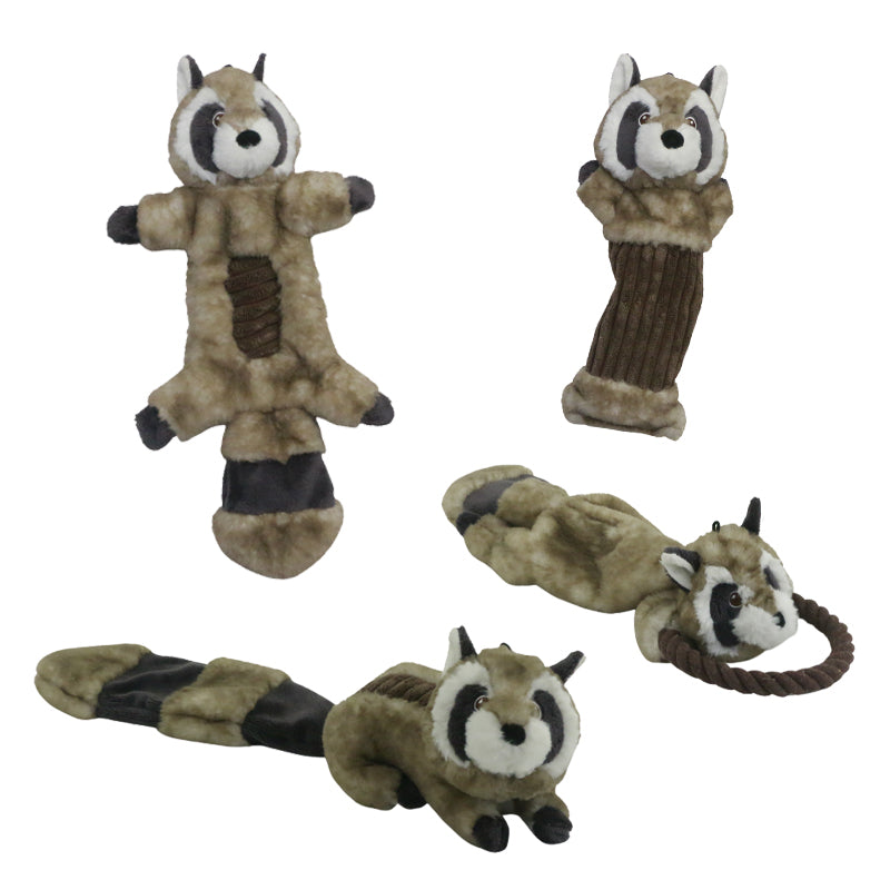 Stuffed animals rope chew squeak interactive dog plush toy pet gift set - 4pcs